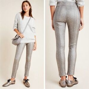NWT Anthropologie Carbon Snake Print Pants Skinny Pull-On 30